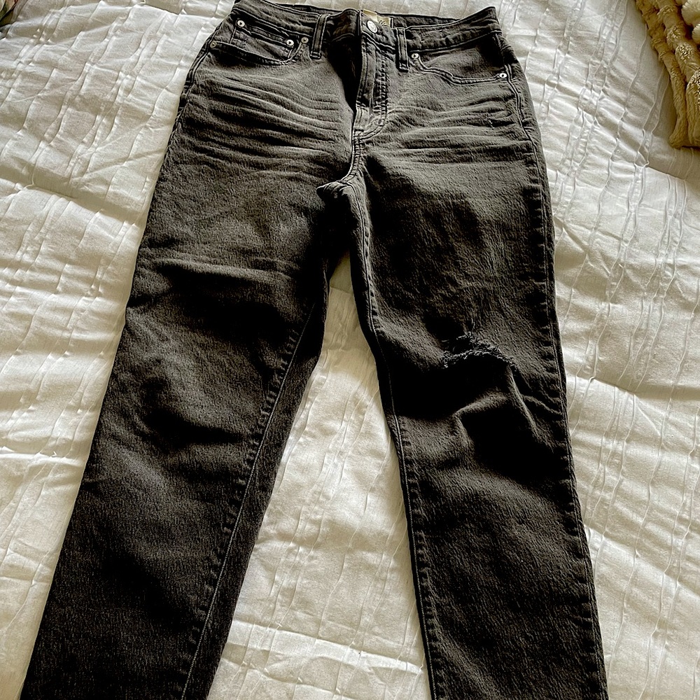 MADEWELL:The Perfect Vintage Straight Crop Jean-Lunar Wash.New. No tag.Size 27